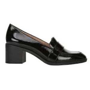 Life Stride Black Patent Block Heel Loafer